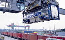 Kombiverkehr, Container, Umschlag, Gleis, Zug, Bahnhof