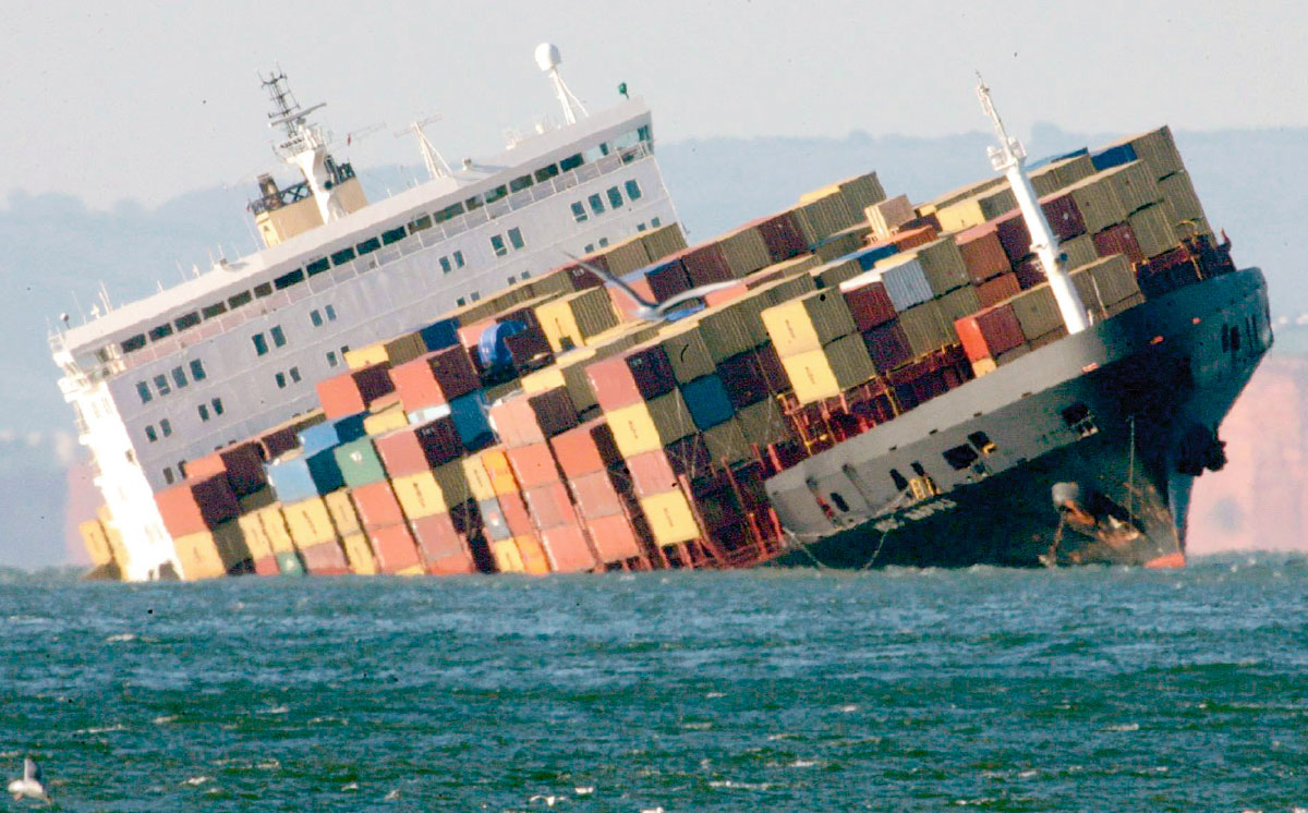 Containerschiff Unfall 1200