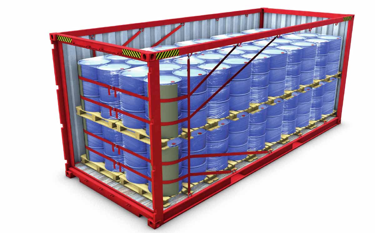 Ladungssicherung Container 1200