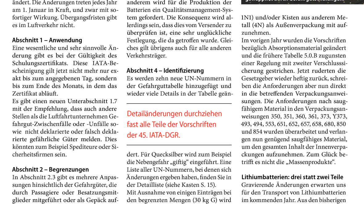 Nur ein großes Thema