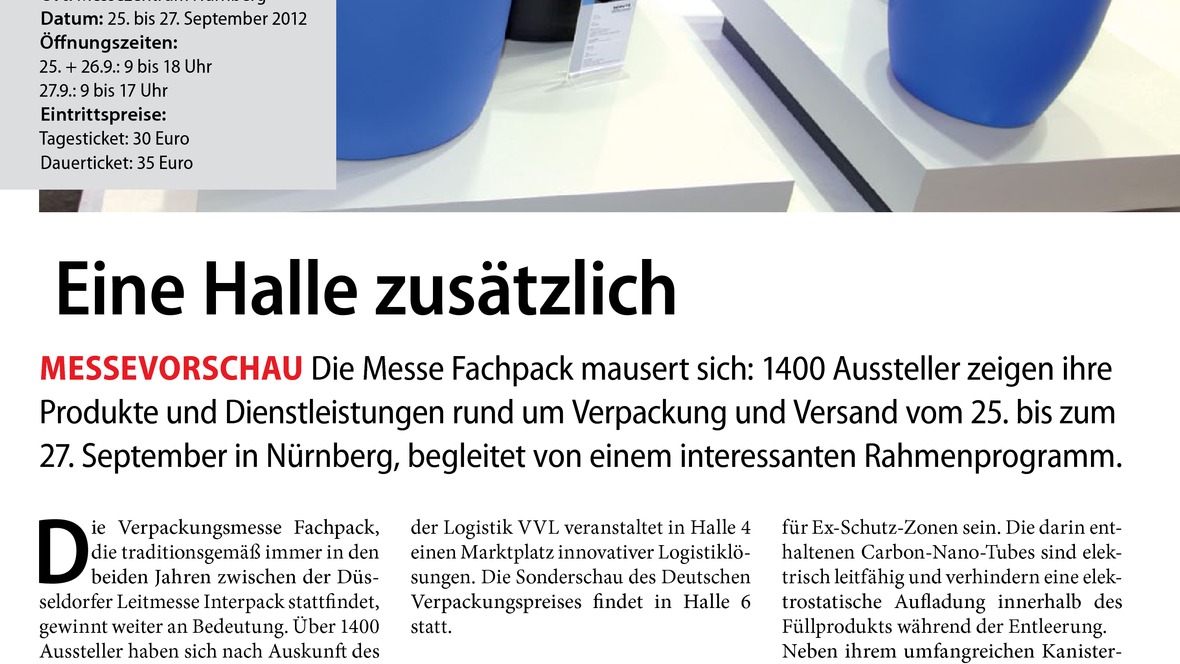 Eine Halle zusätzlich