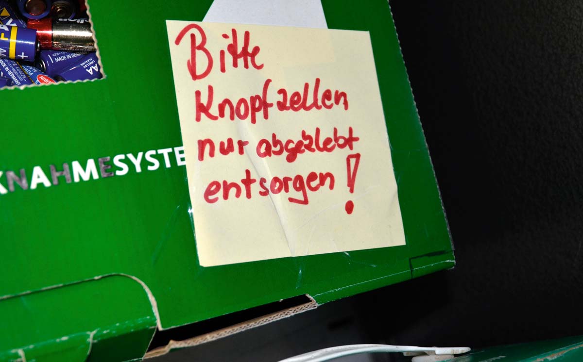 Sammelbox Lithiumbatterien 1200