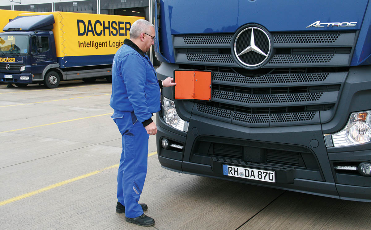 Warntafel Gefahrgut Fahrer 1200