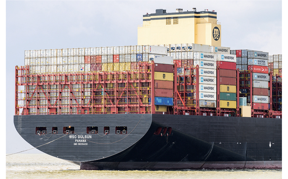 Containerschiff Seeverkehr 1200