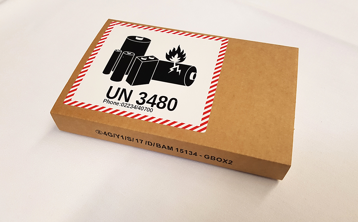 Karton 4G UN 3480 Verpackung Lithiumbatterien 1200