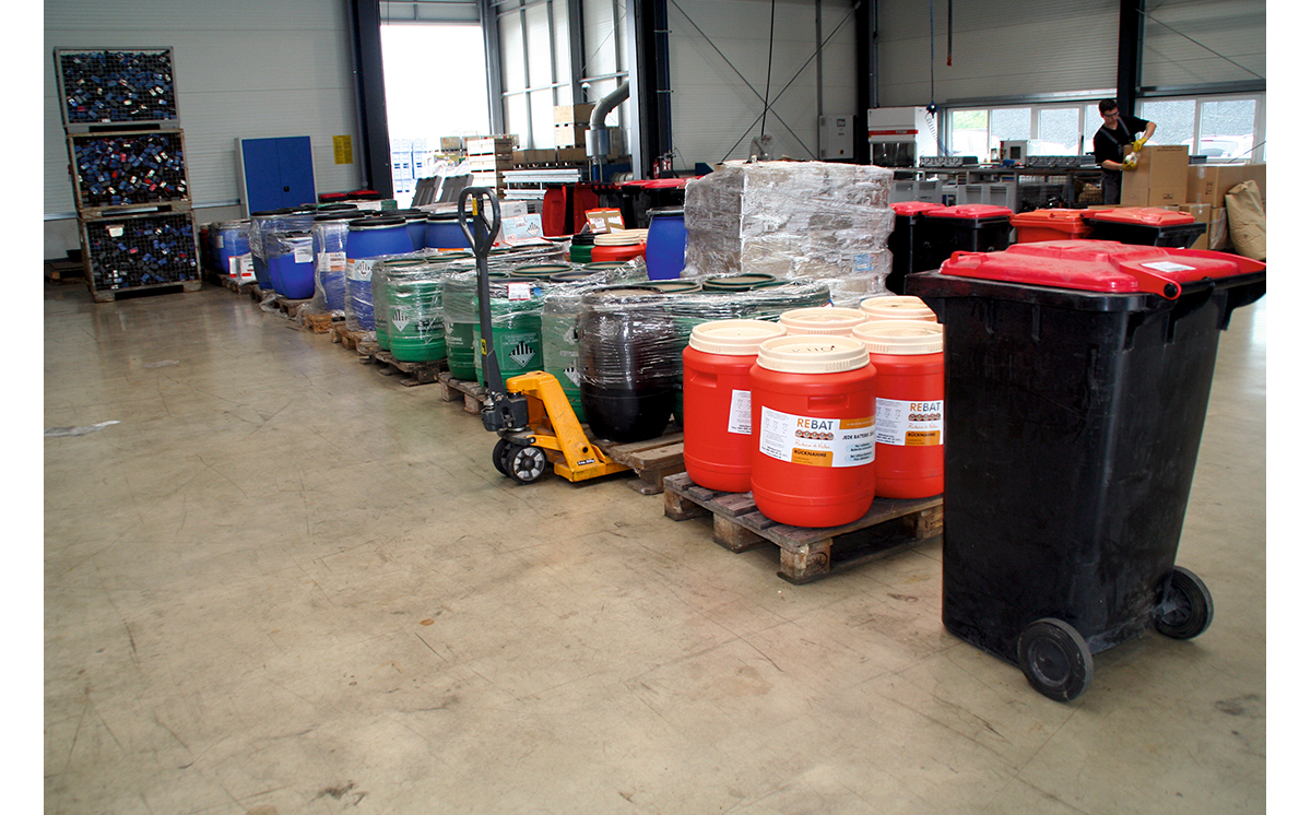 Lithiumbatterien Sammelbehälter Rücknahme 1200