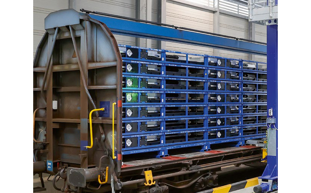 Lithiumbatterien Waggon Schiene Volkswagen 1200