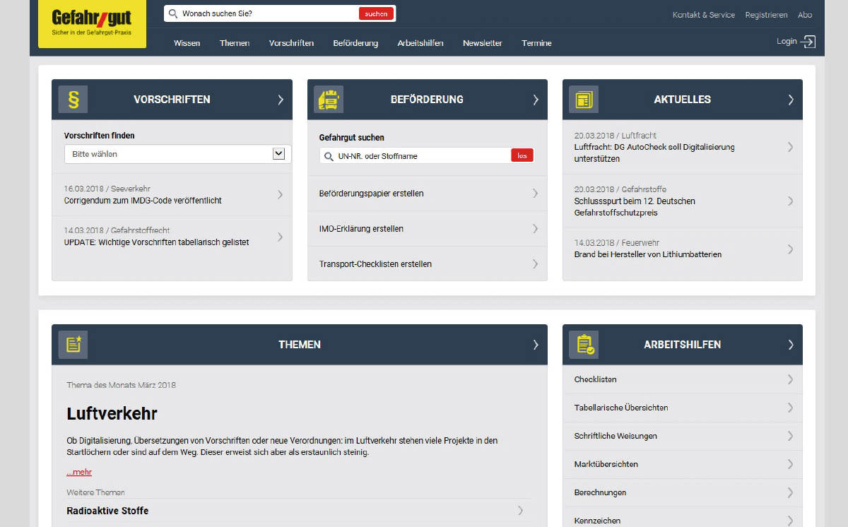 Screenshot Onlineportal 1200