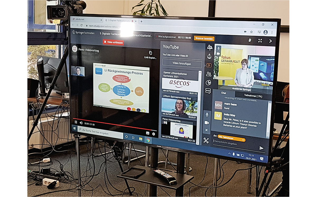 Digitale LiBattKonferenz Bildschirm Personen 1200