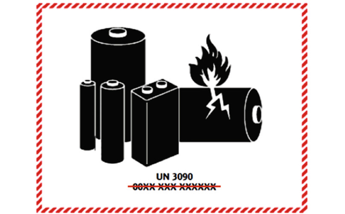 Lithium-Batterie-Kennzeichen UN 3090