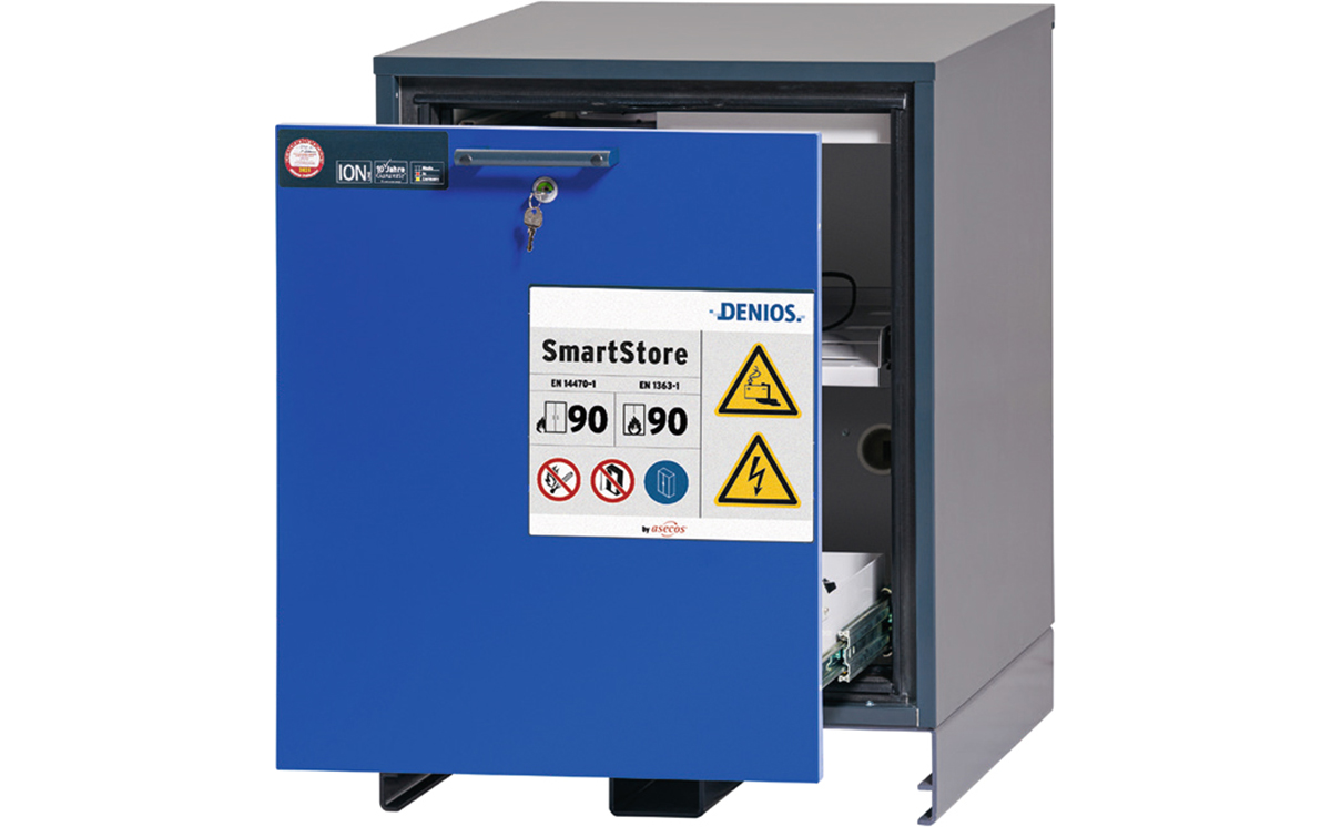 Schrank Lithiumbatterien Lagerung Denios 1200