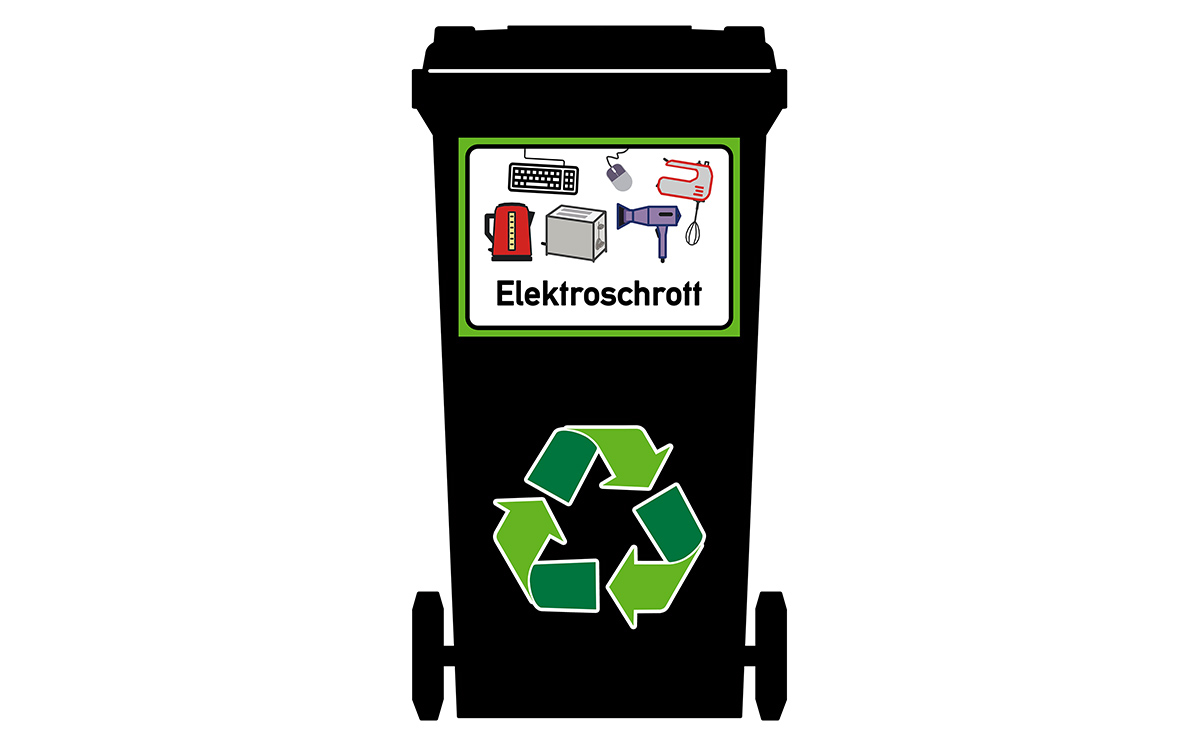 Mülltonne Tonne Recycling Elektroschrott 1200