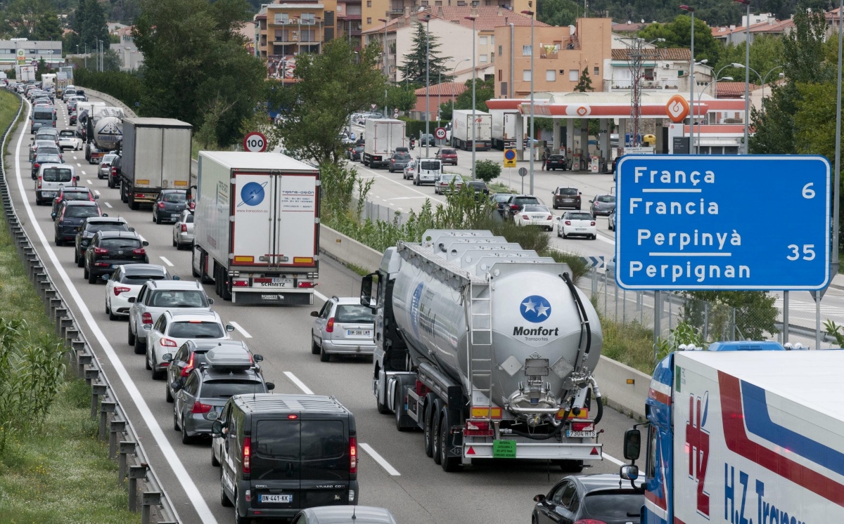 Autobahn Stau Spanien 1200