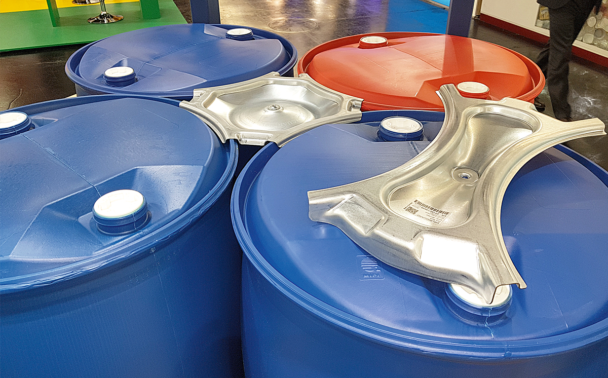 Ladungssicherung Fässer Mauser Fachpack 1200