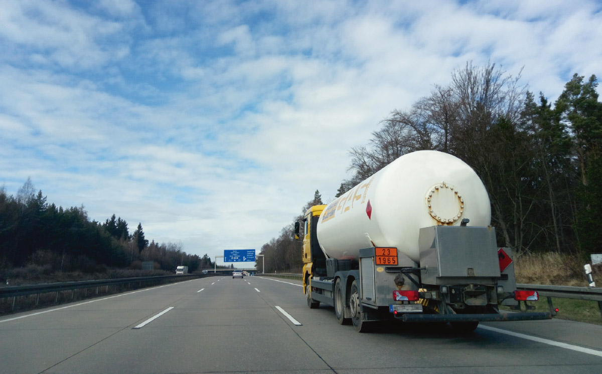 LKW Gase Auflieger 1965 Autobahn 1200