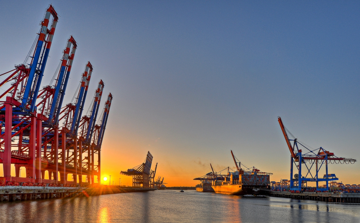 Hafen Hamburg Schiff Terminal 1200