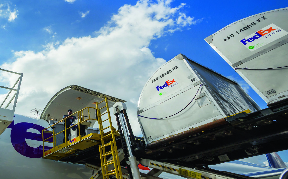 Luftfracht-Container FedEx 1200