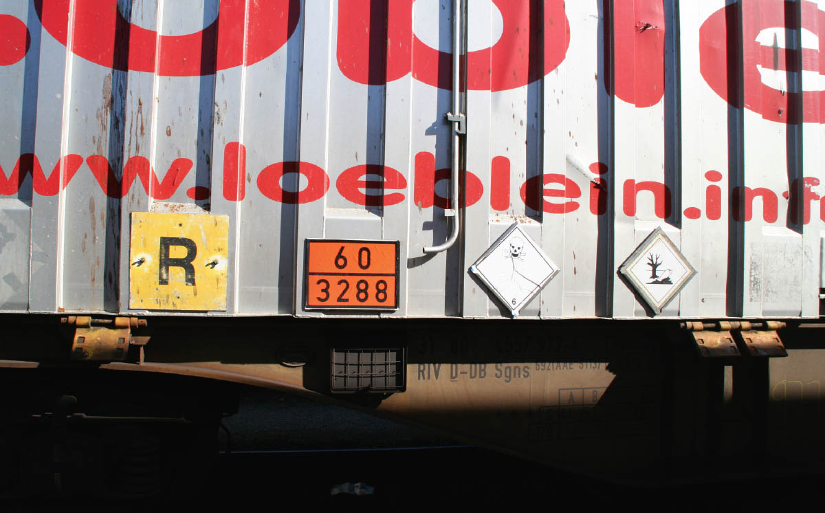 Abfall Container Italien Schienenverkehr 1200