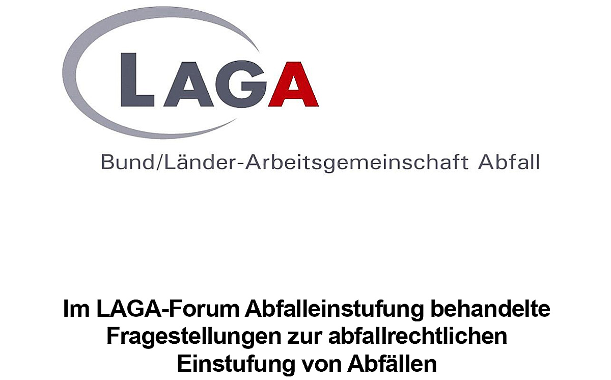 LAGA Abfalleinstufung