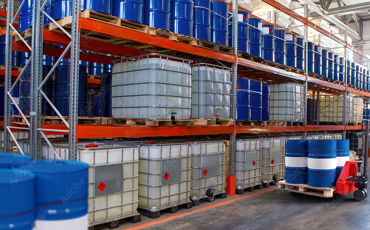 Lager Regale Gefahrstoffe IBC 1200