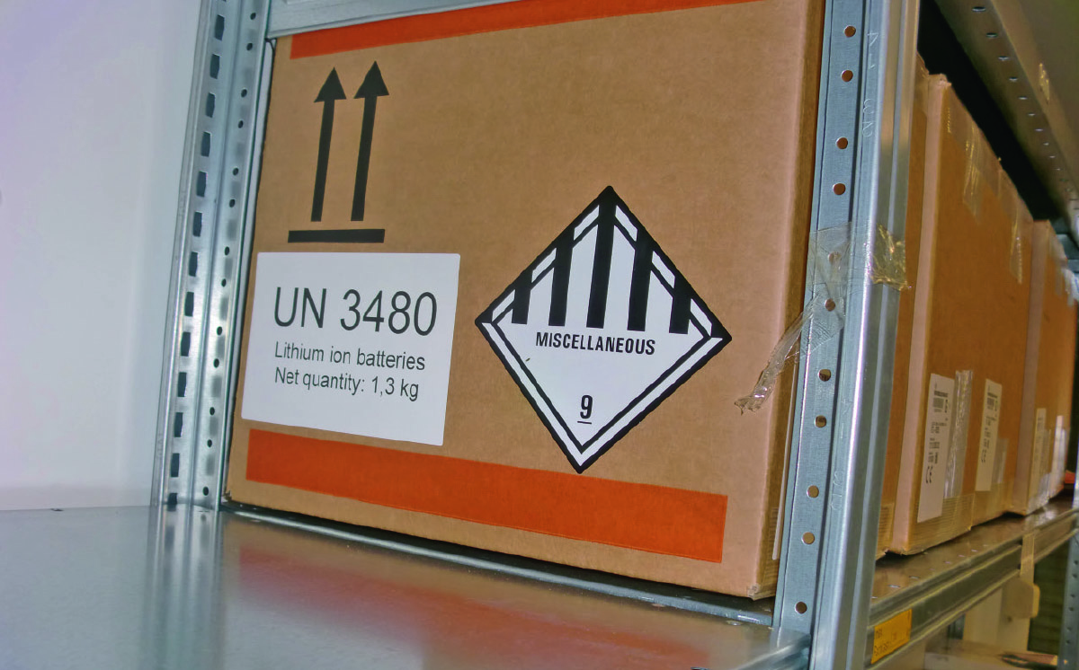 Gefahrzettel 9 Li-Batt UN 3480 1200