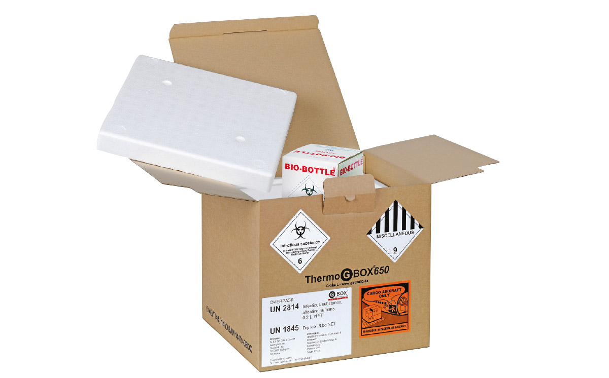 Karton Kiste ansteckungsgefährliche Stoffe 6.2 1200