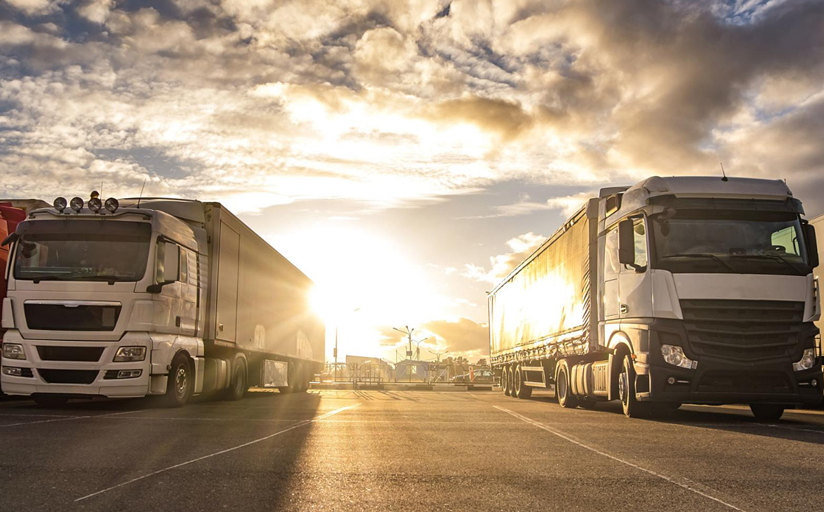 Lkw Transport Parkplatz
