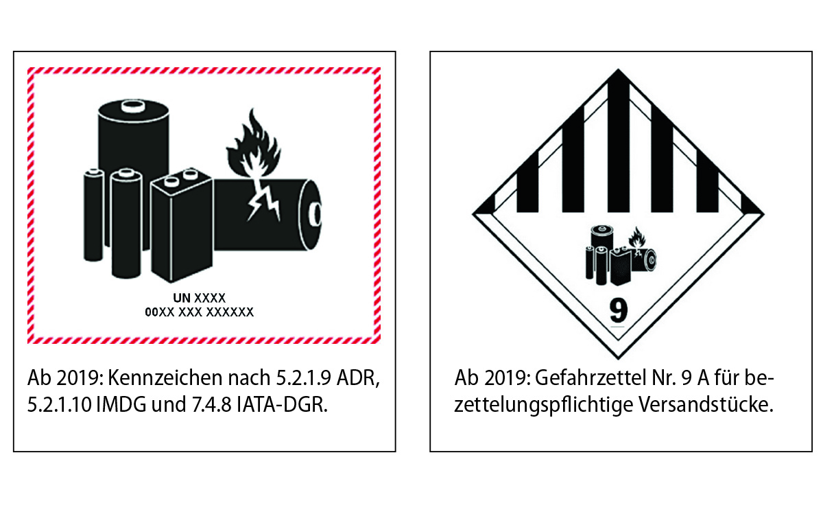 Gefahrzettel Lithiumbatterien 1200