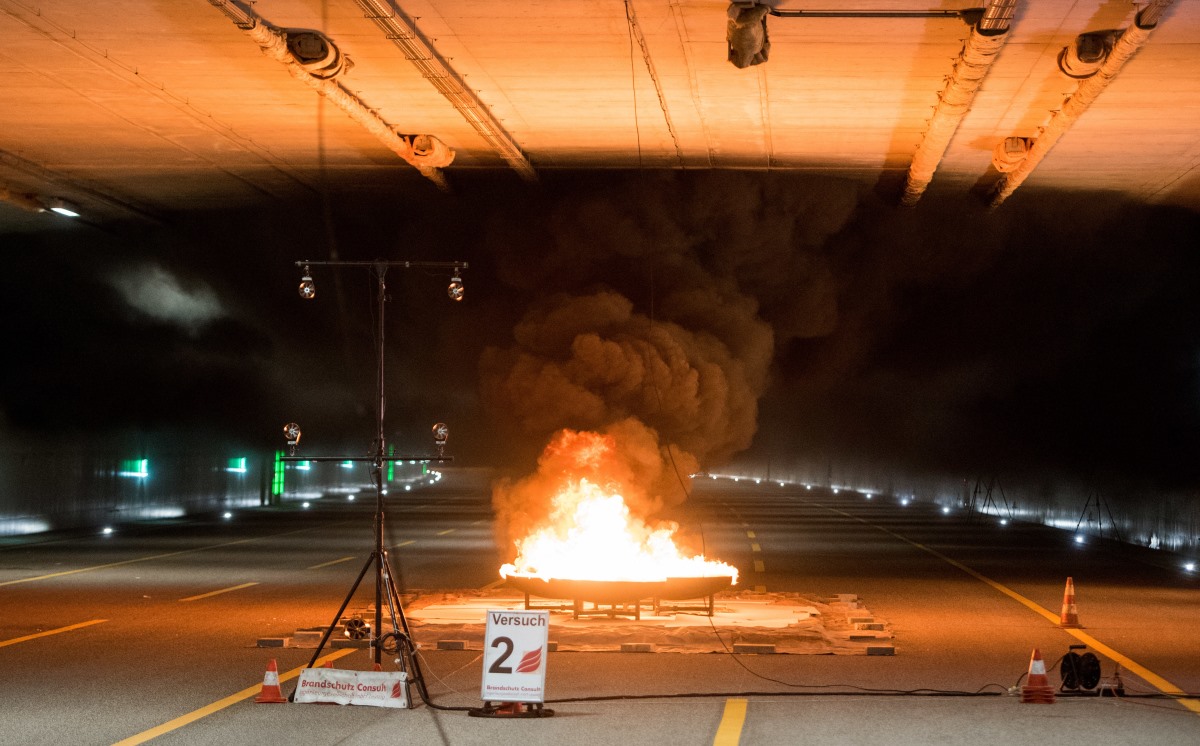 Tunnel Stellingen Brandschutztest 1200