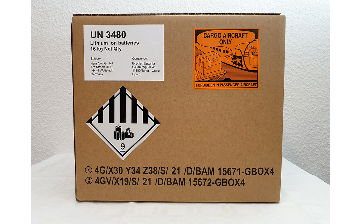Karton Lithiumbatterien 1200