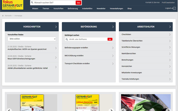 Screenshot fokus GEFAHR/GUT 2025